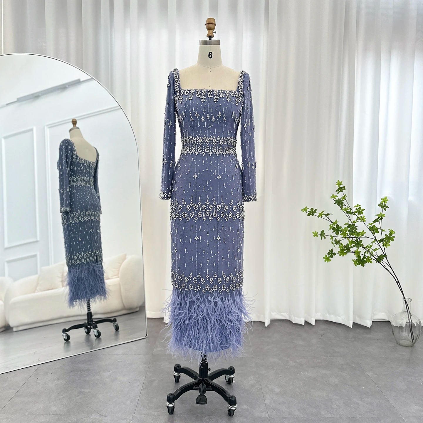 Cyrelle Mermaid Evening Dress with Cape