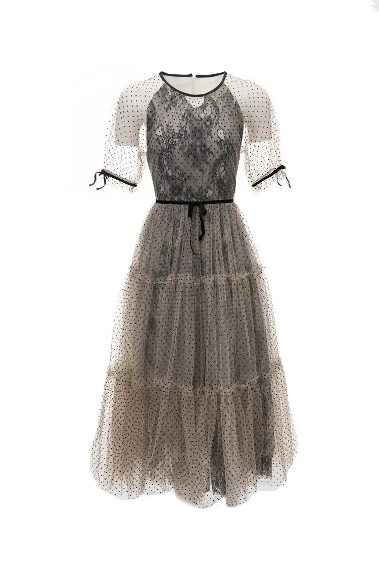 Ashley French Mesh Dress