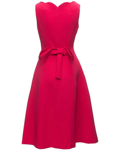 Elise Square Collar Sleeveless Bow Solid Color Elegant  Short Dress
