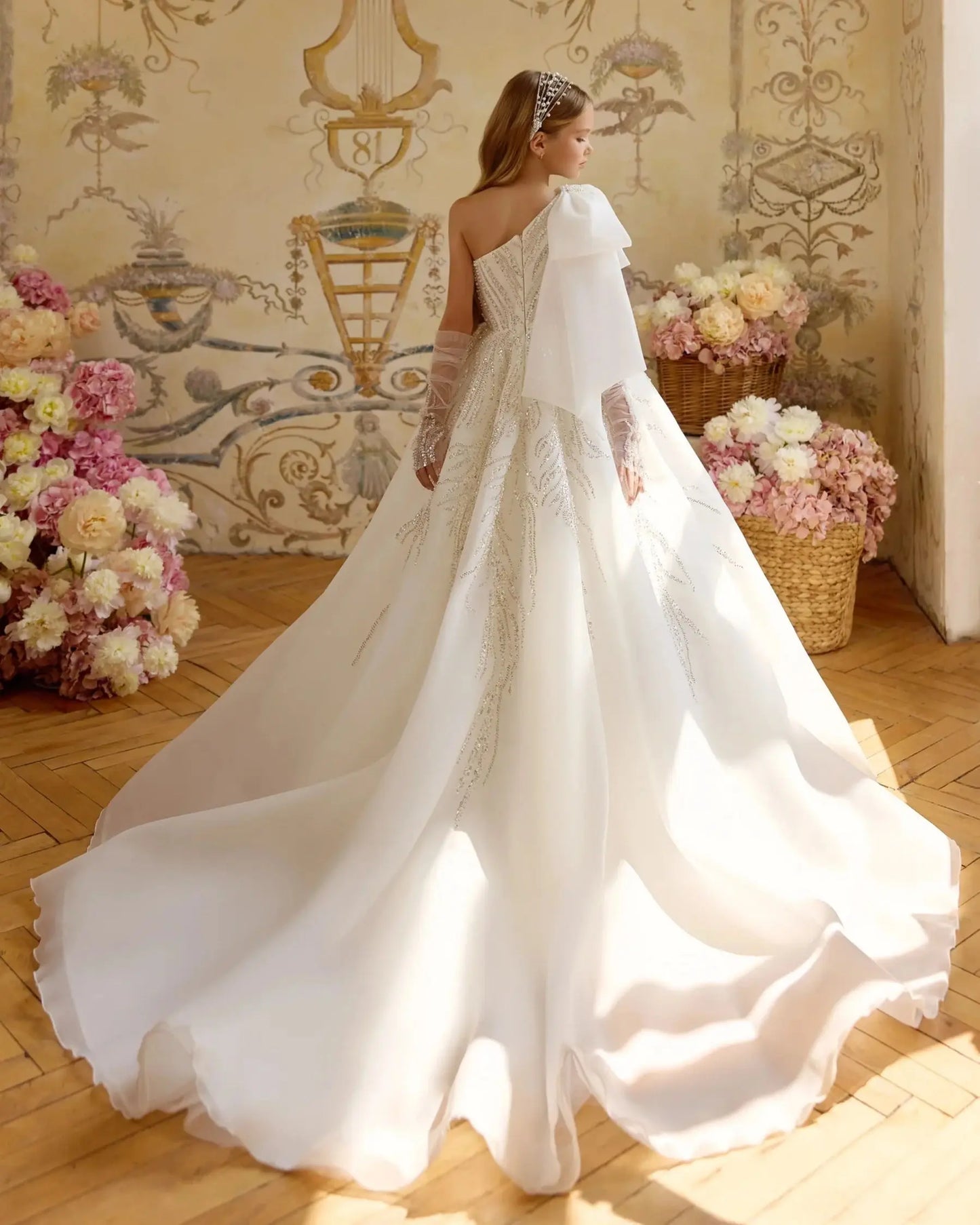Princess One Shoulder Flower Girl's Dress