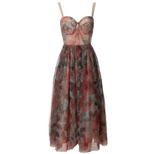 Load image into Gallery viewer, Courtney Spaghetti Strap Sleeveless Floral Backless Dress