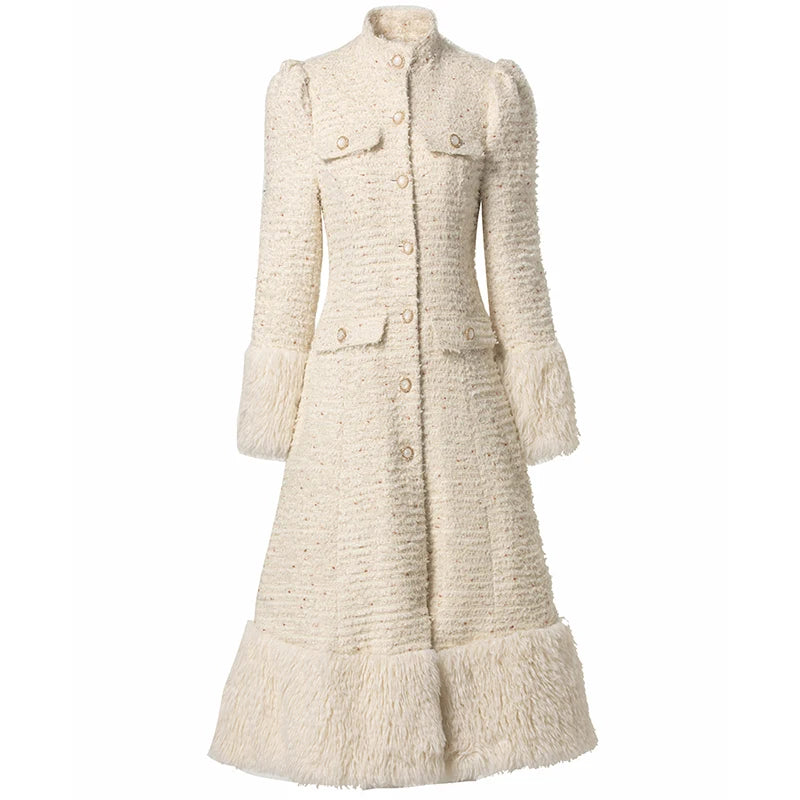 Iliana Single Breasted Tweed Coat