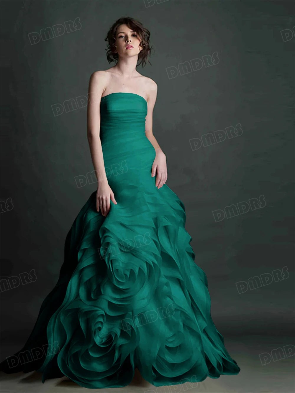 Jean Formal Dress for Women 100+ Colors to Choose Strapless Long Evening Dresses