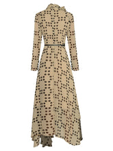 Load image into Gallery viewer, Zara Long Sleeve Polka Dots Lace-up Chiffon Dress