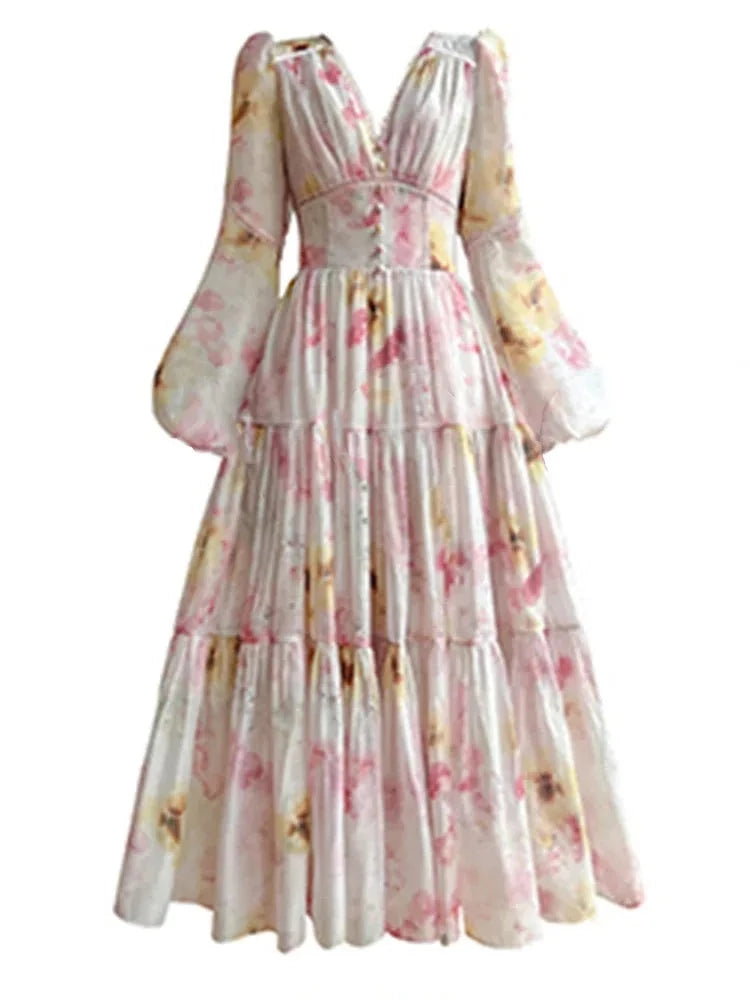 Lucille Printing Design Dress