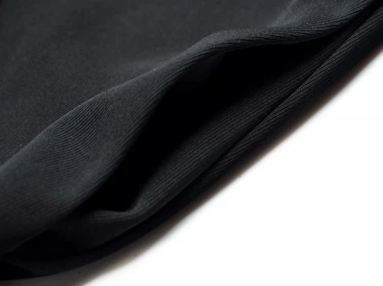 Spitzen-Overall mit Rundhalsausschnitt und kurzen Ärmeln und Taschen in Schwarz mit Patchwork für Bürodamen