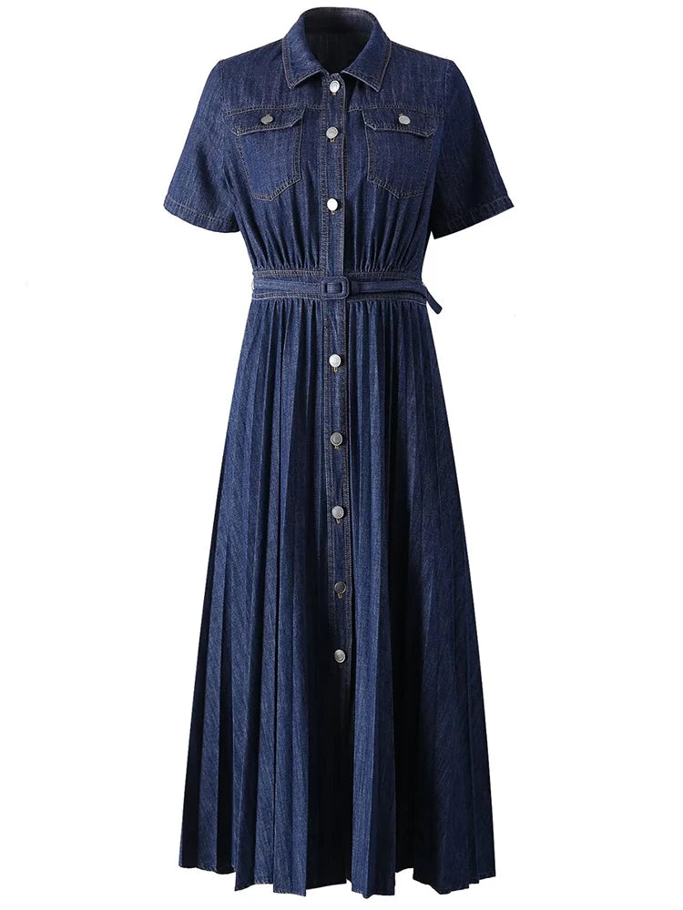 Tise  Single Breasted Denim Dress