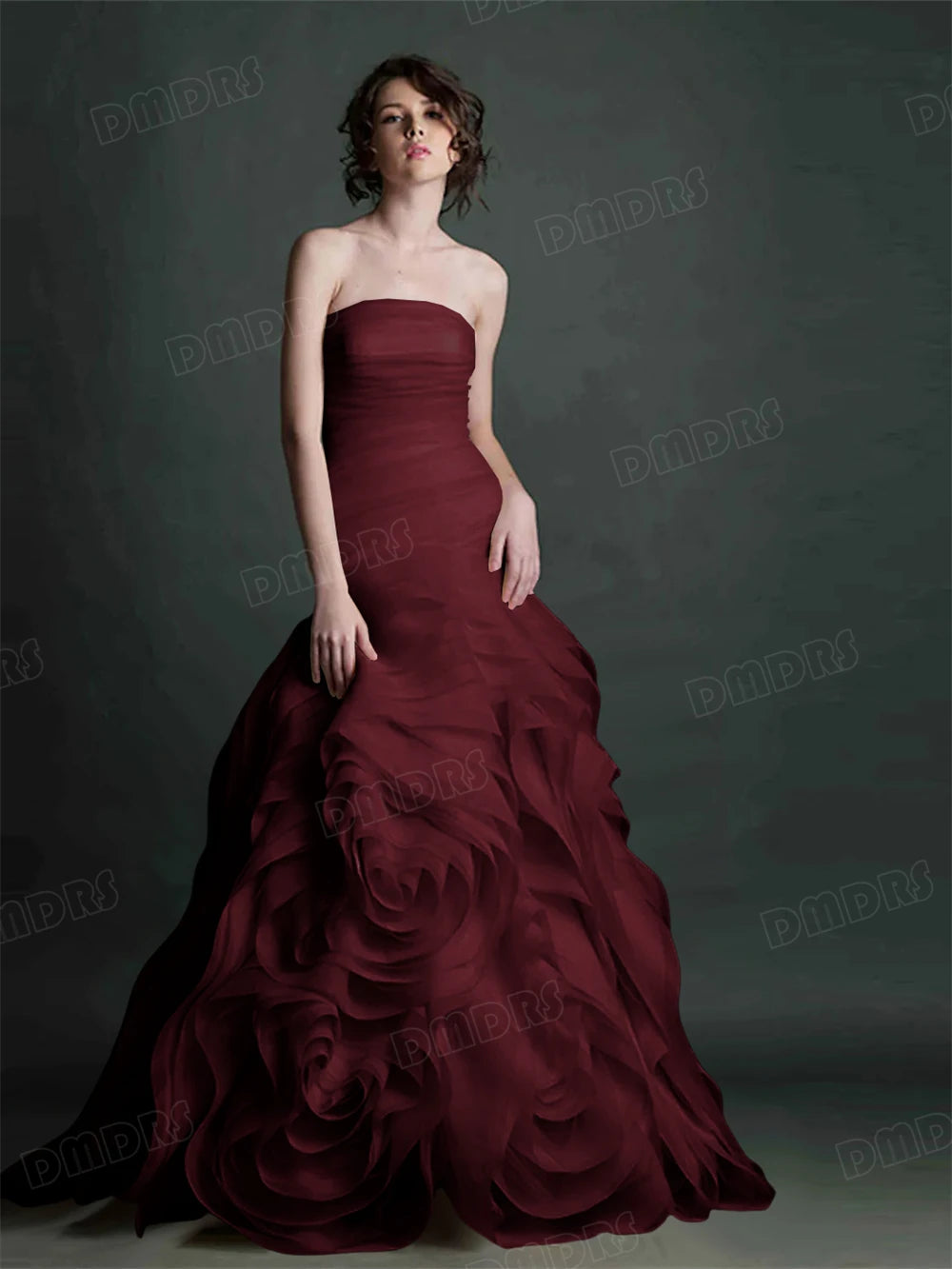 Jean Formal Dress for Women 100+ Colors to Choose Strapless Long Evening Dresses