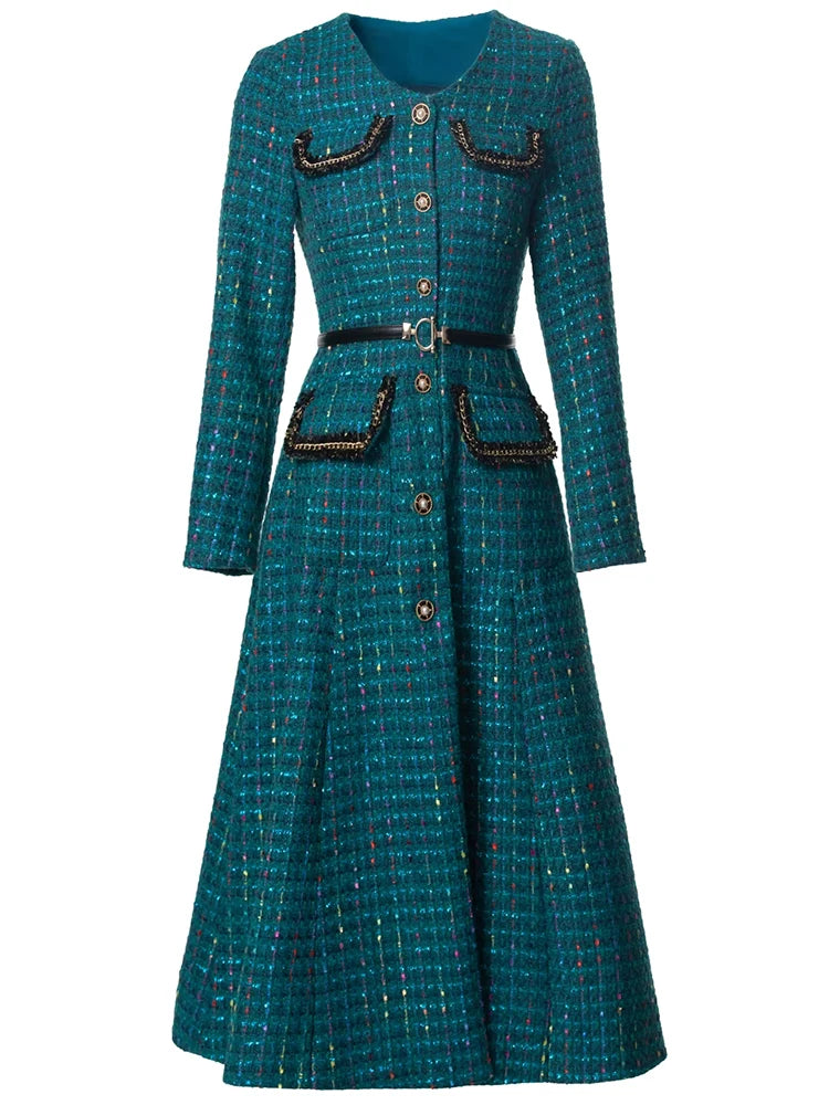 Taylor Plaid Tweed Coat