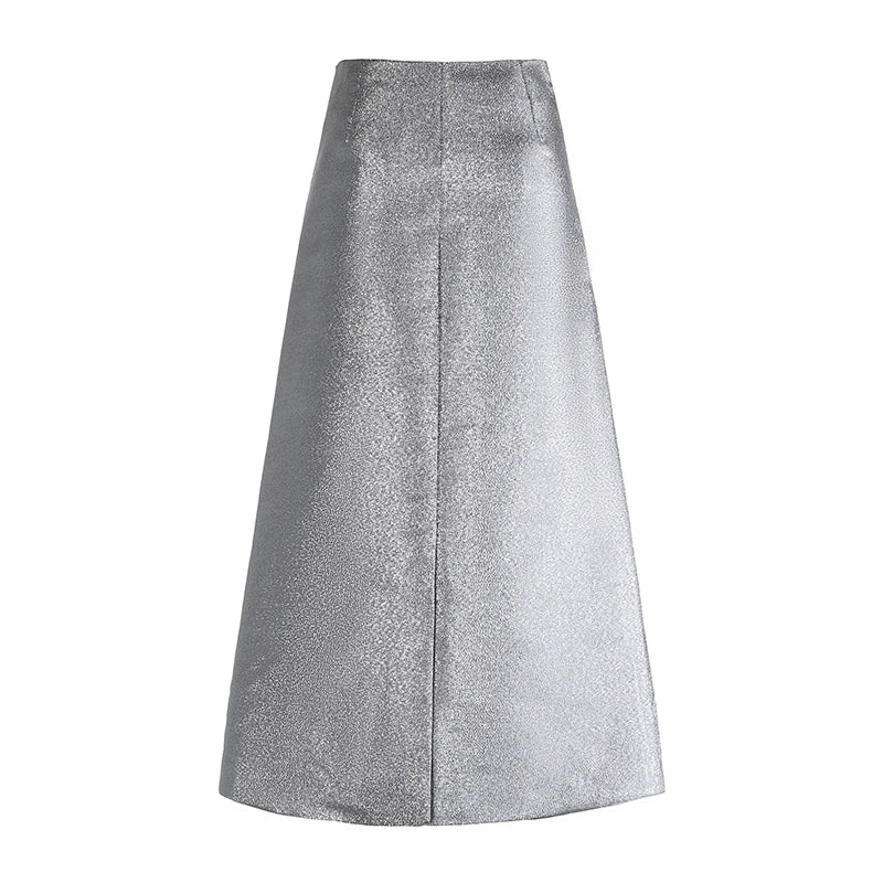 Sequin Beaded Spliced  High Waist Casual Loose High Waist Fashion Skirts