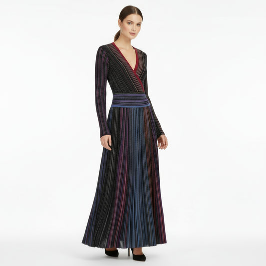 Daphne Rainbow Striped Knitting Dress