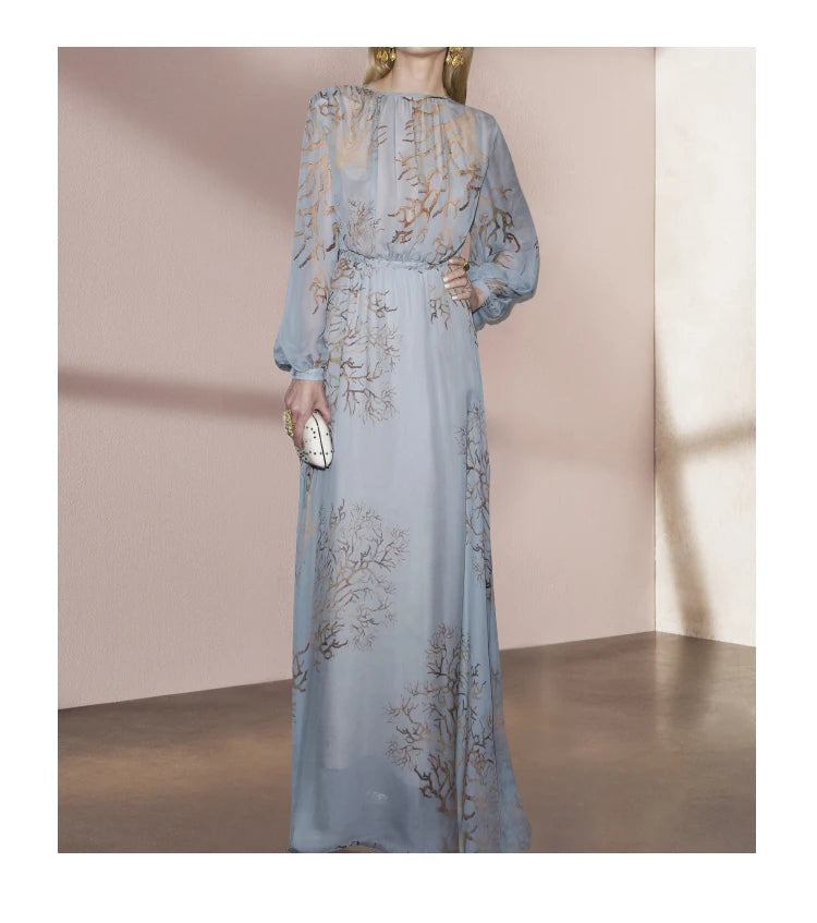 Tanya Elegant Print Party A-Line  Dress
