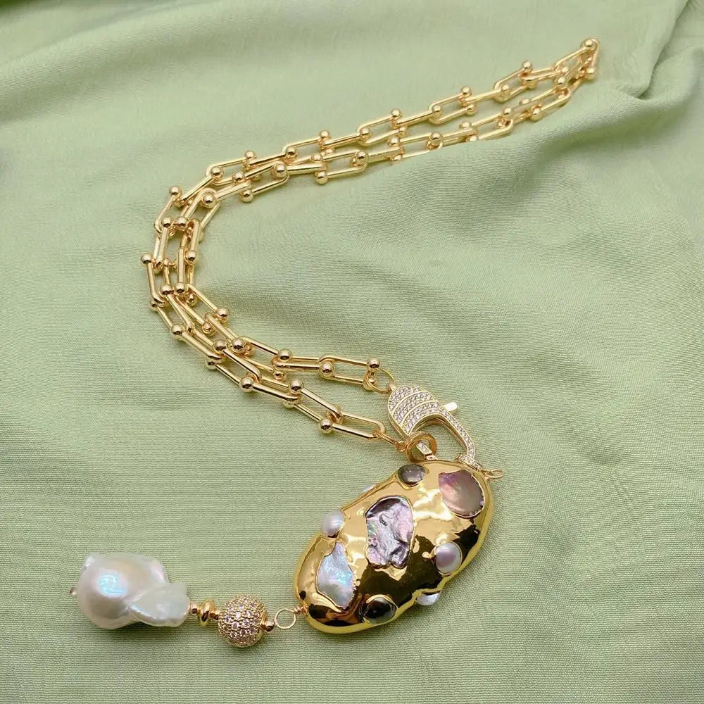 White Baroque Freshwater Pearl Necklace