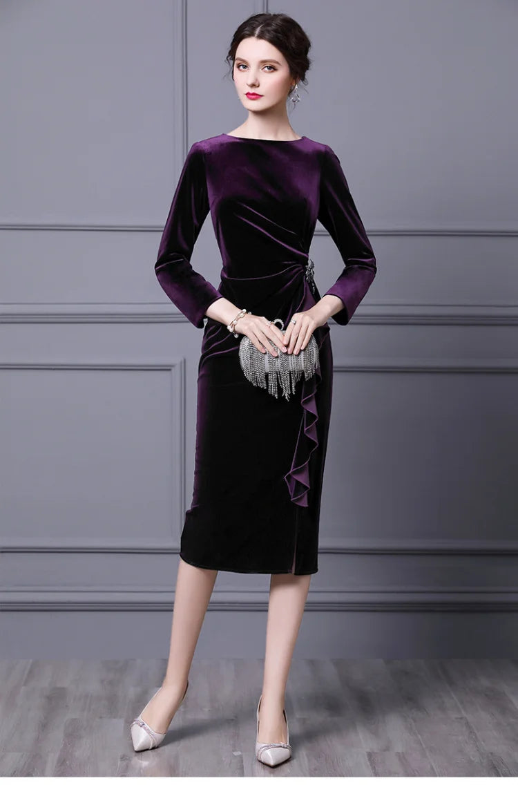 Ariadne Velvet Diamond Dress