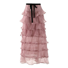 Load image into Gallery viewer, Tania High Waist Lace-up Ruffles French Style Skirt