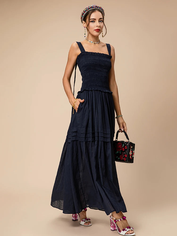 Sasha Draped Travel Long Dress