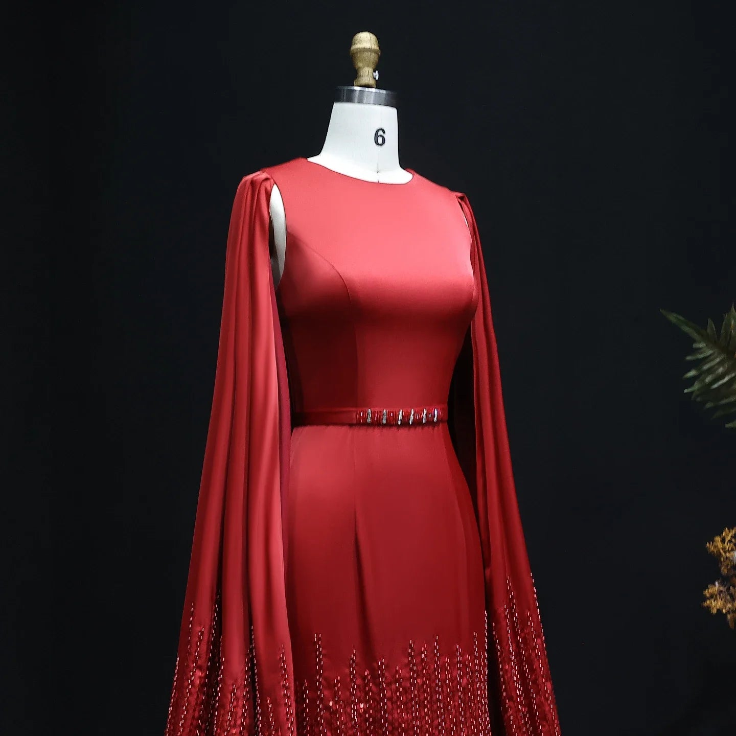 Adelaide White Evening Dresses with Cape Sleeves Tiered Ruffles Women Wedding Party Gown