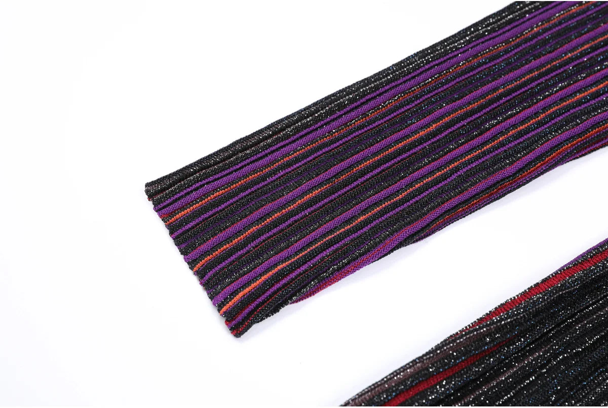 Daphne Rainbow Striped Knitting Dress