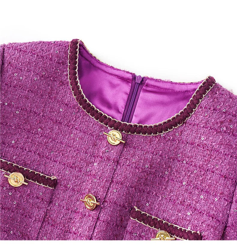 Adah Tweed Woolen Dress