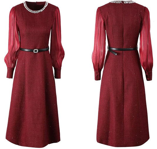 Lucille Sequins Tweed Dress