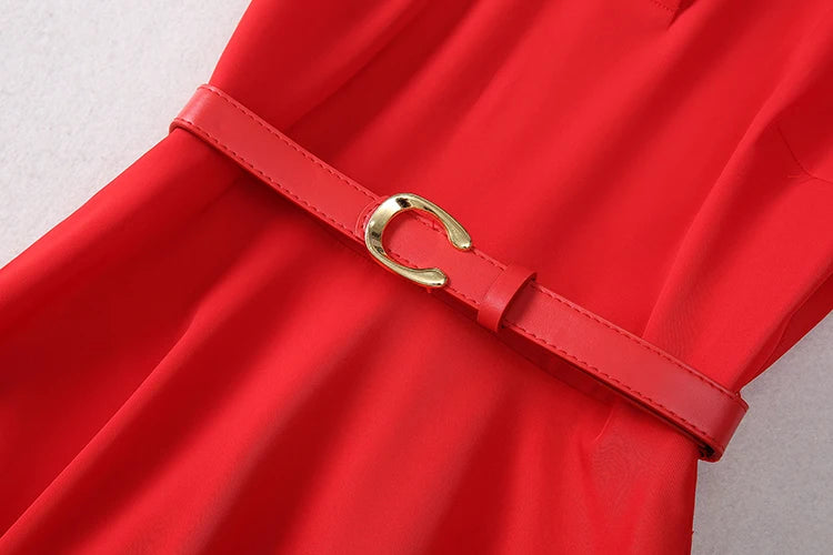 Lorna Belted Short Sleeve Dress