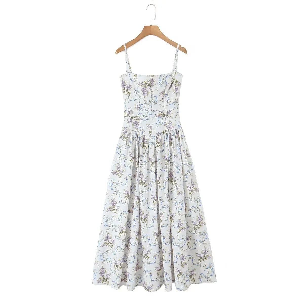 Mya Sexy Spaghetti Straps Floral Print Dress