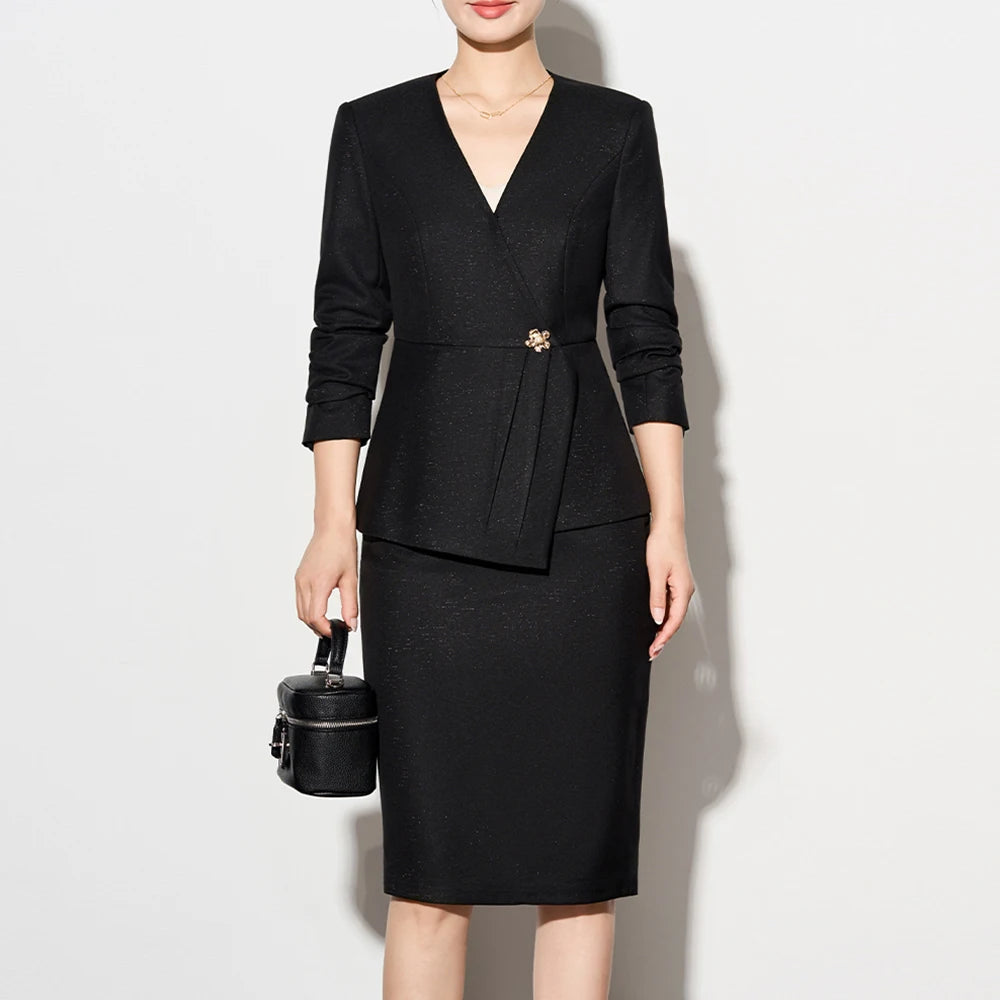 Amara Blazer Skirt Suit 2 Piece Matching Set