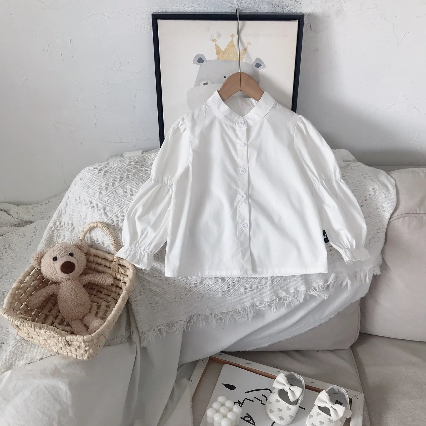 Long Sleeve Blouse and School Sundress for Girls Kids