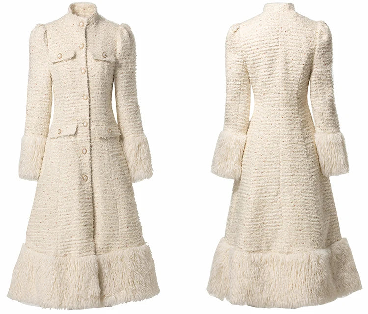 Iliana Single Breasted Tweed Coat