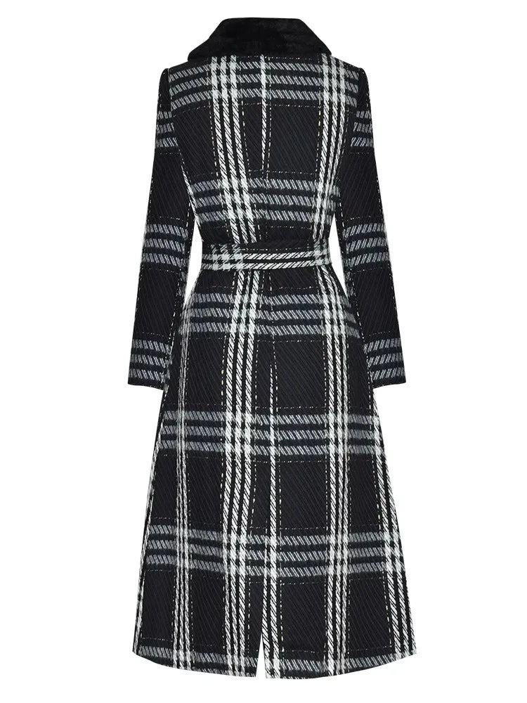 Holland Plaid Tweed Coat