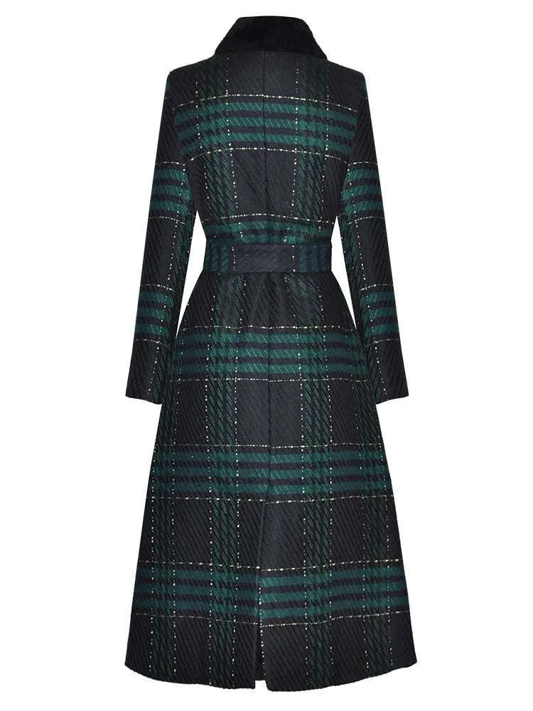 Holland Plaid Tweed Coat