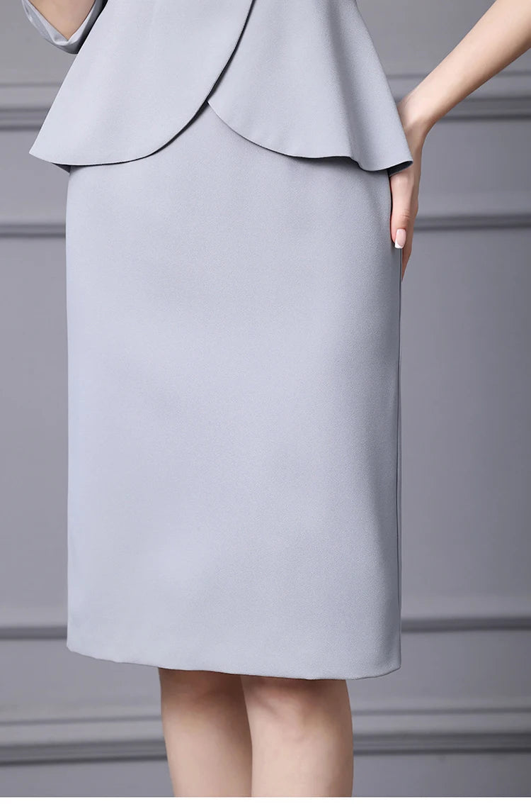 Maryse V Neck Diamond Beading Button Slim Package Buttock Long Dress
