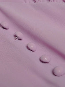 Mirabel V-Neck Flare Sleeve Appliques Belt Solid color Elegant Party Midi Dress