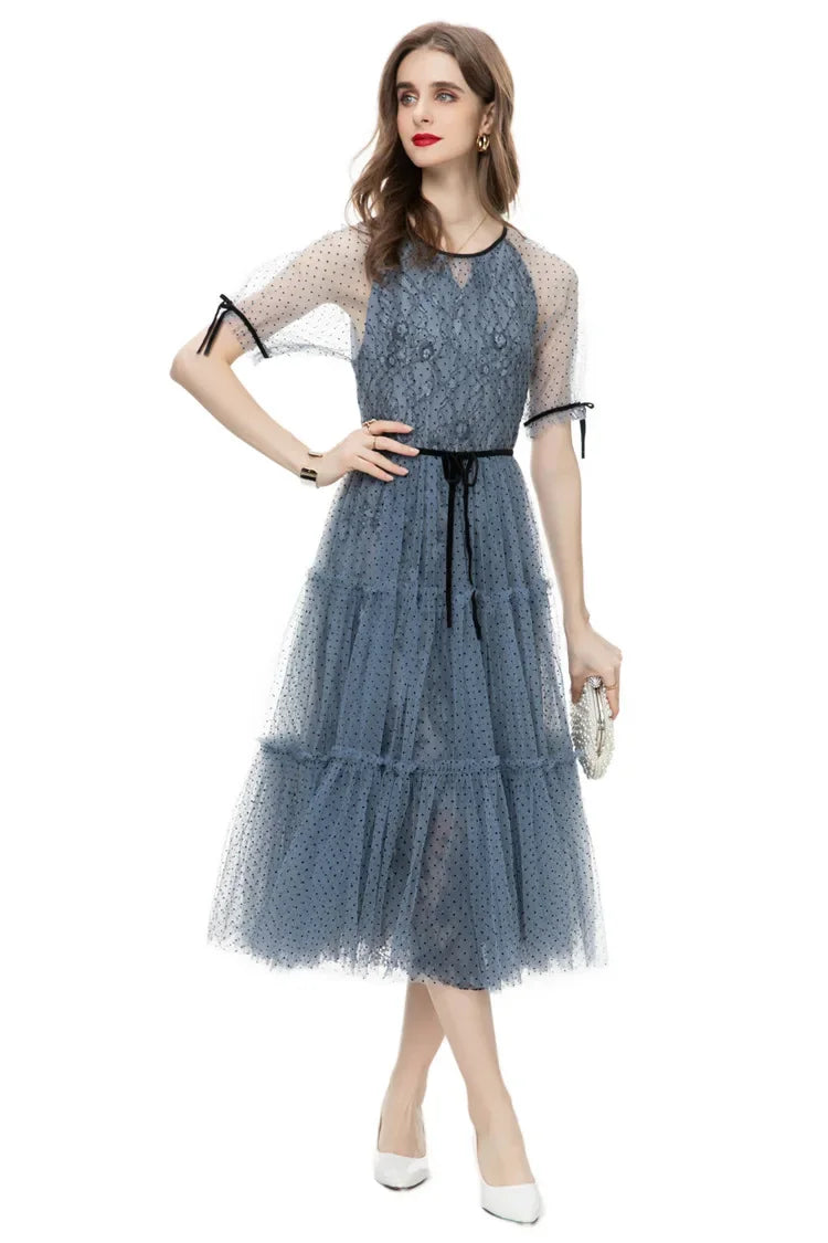 Ashley French Mesh Dress