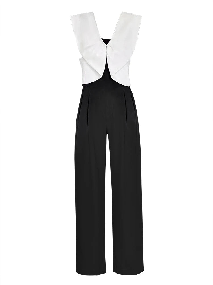 Dorothy Butterfly Sleeveless Tunics Wide Leg Pants Jumpsuit