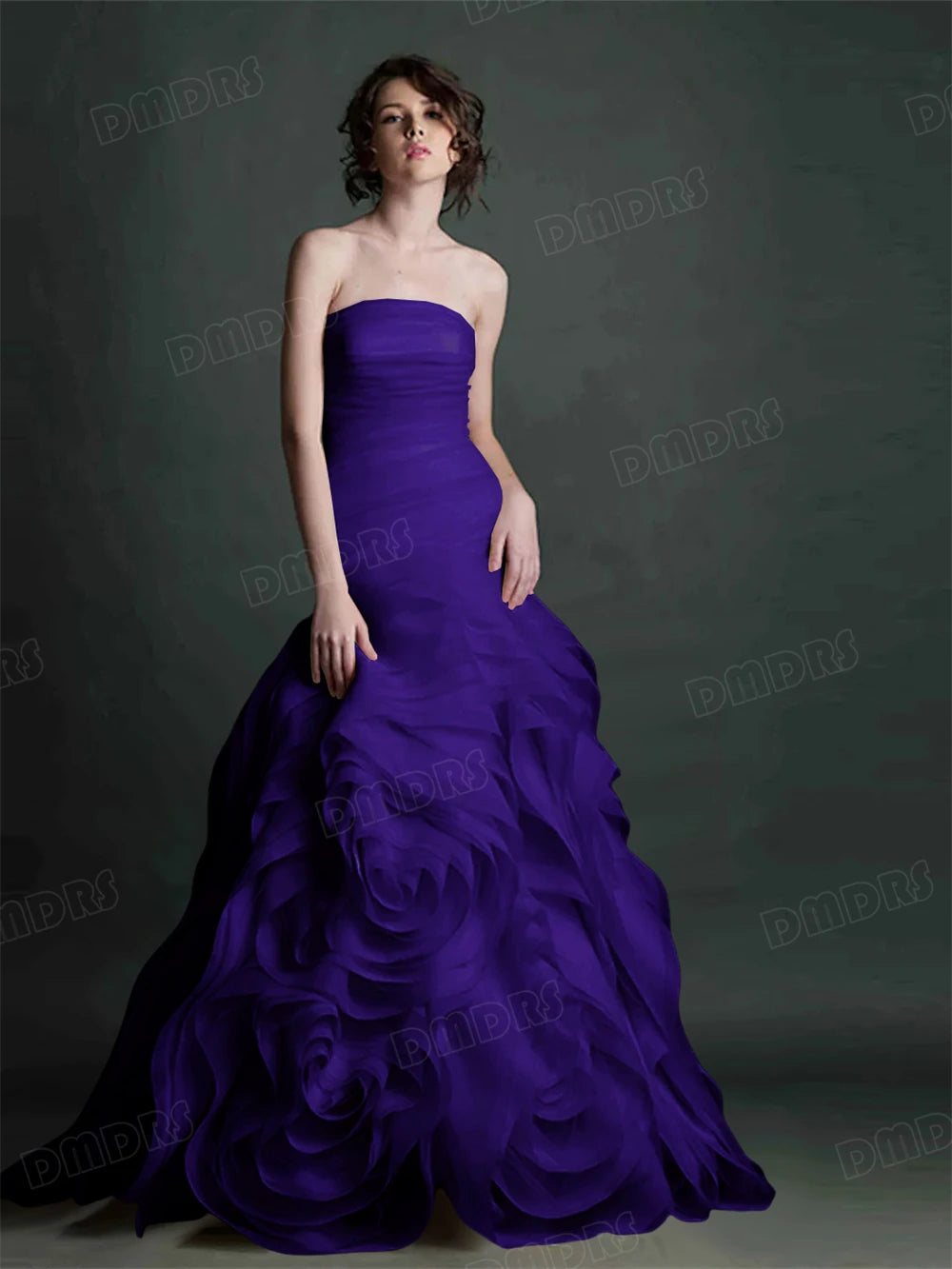 Jean Formal Dress for Women 100+ Colors to Choose Strapless Long Evening Dresses