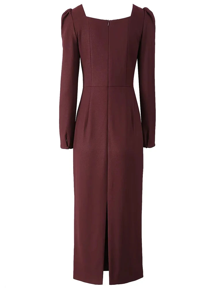 Tate Vintage Slit Pencil Dress – VanillaStyle