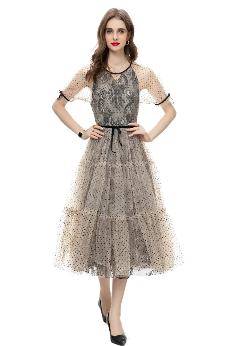 Ashley French Mesh Dress