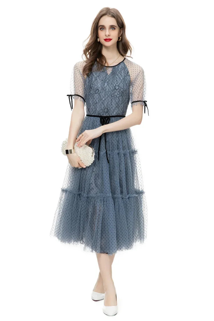 Ashley French Mesh Dress