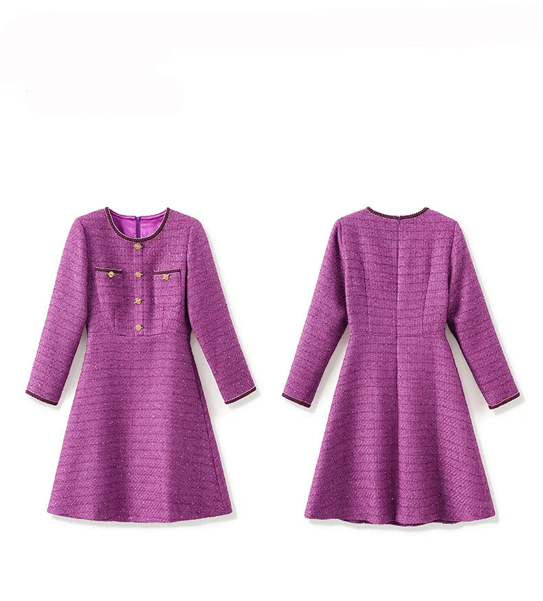 Adah Tweed Woolen Dress