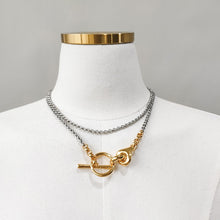 Load image into Gallery viewer, Gold Plated  Circle locker long-chain Double Layer Necklace