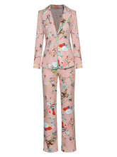 Load image into Gallery viewer, Nadia Blue Notched Long Sleeve Jacket + Pant Set