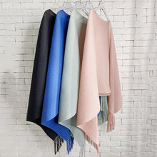 Load image into Gallery viewer, New Pleated Tassel Shawl Female Solid Color Loose All-match Sunscreen Folds Cloak
