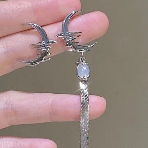 Rhinestone Fringe Hanging Zircon Earrings New Shiny Wedding Statement Party Jewelry