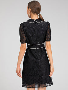 Effie Black Lace Vintage Party Dress