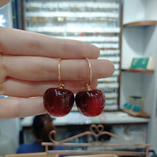 Load image into Gallery viewer, Red Cherry Earrings
