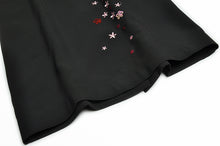 Load image into Gallery viewer, Violeta Puff sleeve Luxury Floral Sequin Embroidery Vintage Black Party Dress