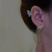 Load image into Gallery viewer, Elf Butterfly Ear Cuff Without Piercing Clip Earrings Sparkling Zircon Crystal