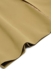 Load image into Gallery viewer, Ligia Peter pan Collar Folds Lantern Sleeve Belt Solid Office Lady Midi Dress