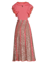 Load image into Gallery viewer, Rosalie Lace Sequins Spliced Ruffles Evening Dress